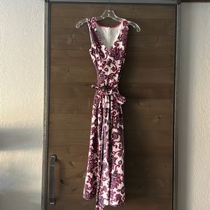Boden floral wrap dress with full skirt